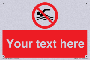 Custom prohibition no swimming